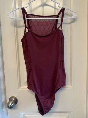 Bloch Burgundy Mesh-Back Dance -ballet leotard